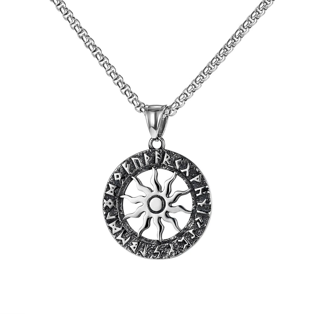 Men's silver stainless steel skull necklace with alloy pendant in sports style