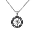 Men's silver stainless steel skull necklace with alloy pendant in sports style
