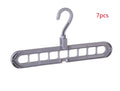 Plastic clothes hanger with rotating hook in pink colour