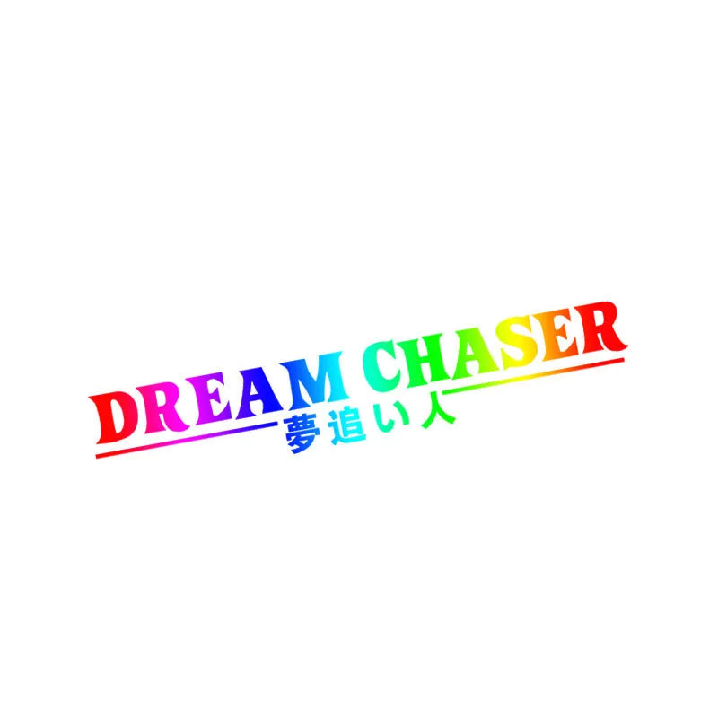 Chinese dream chaser car sticker 40x7cm PET vinyl decal in multiple colours
