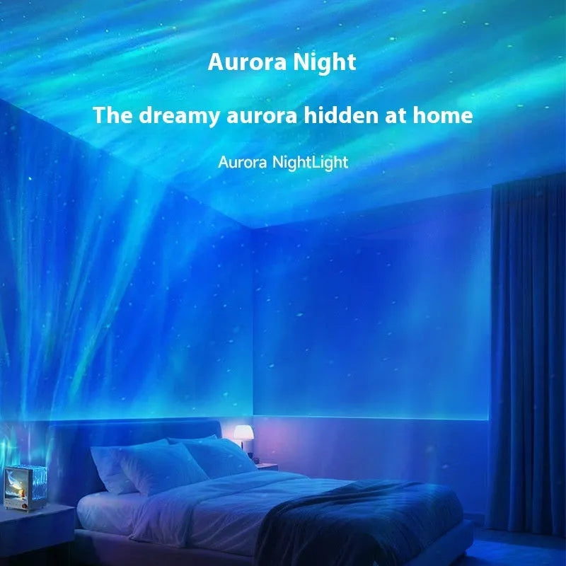 Atmosphere projection lamp displaying star sea whale light pattern with Bluetooth connectivity