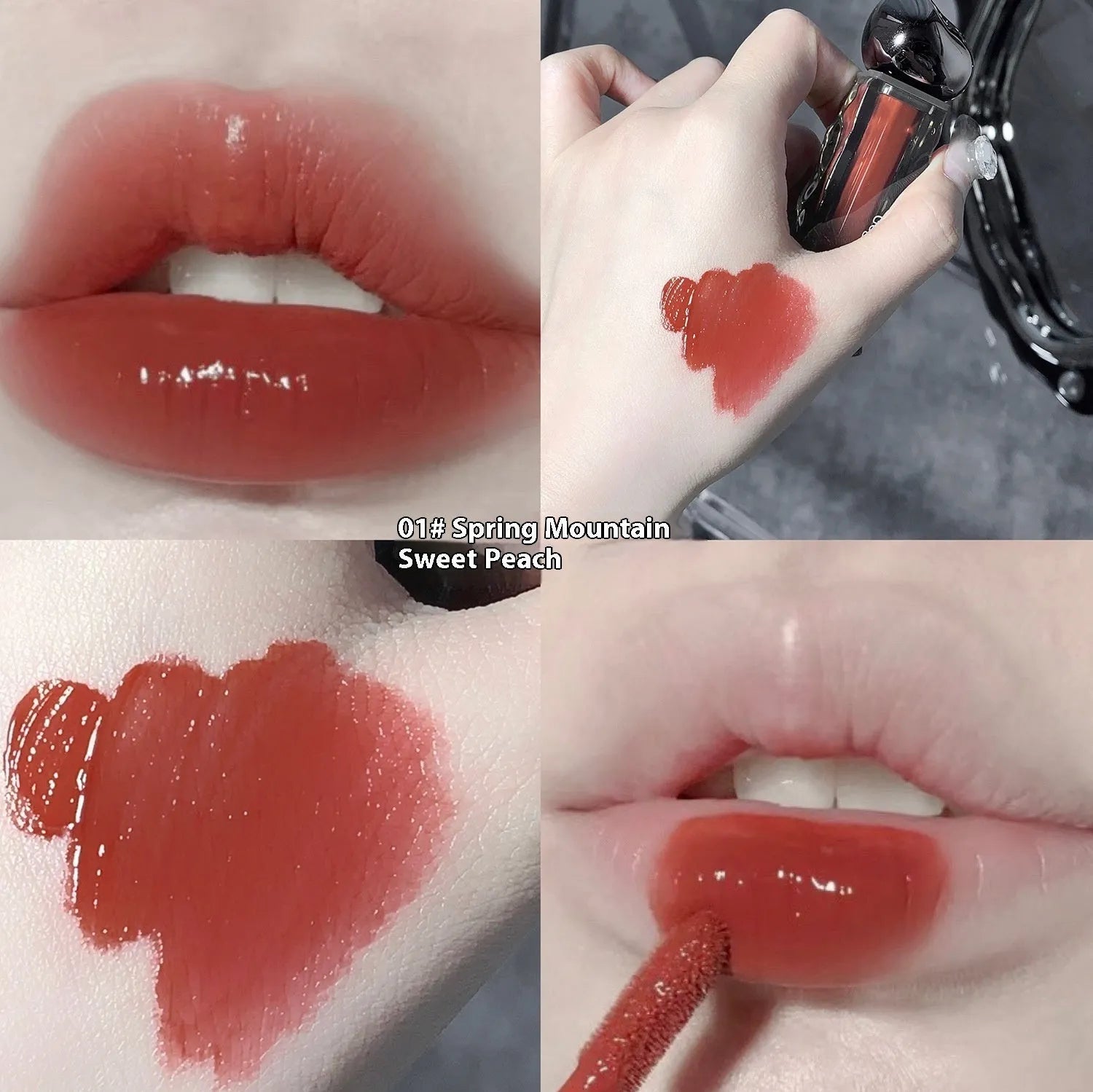 Glacier Lava Lip Lacquer mirror lip gloss in water-light texture with seven colour options