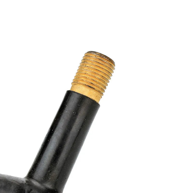 Aluminium mountain bike tyre valve cap shown in five colour options: black, blue, gold, silver, and red.