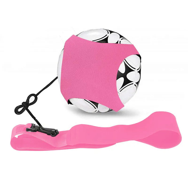 Purple five-corner neoprene football juggling belt for solo training
