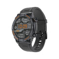 MG02 smart watch in black, khaki, or silver orange colours showing display with health metrics