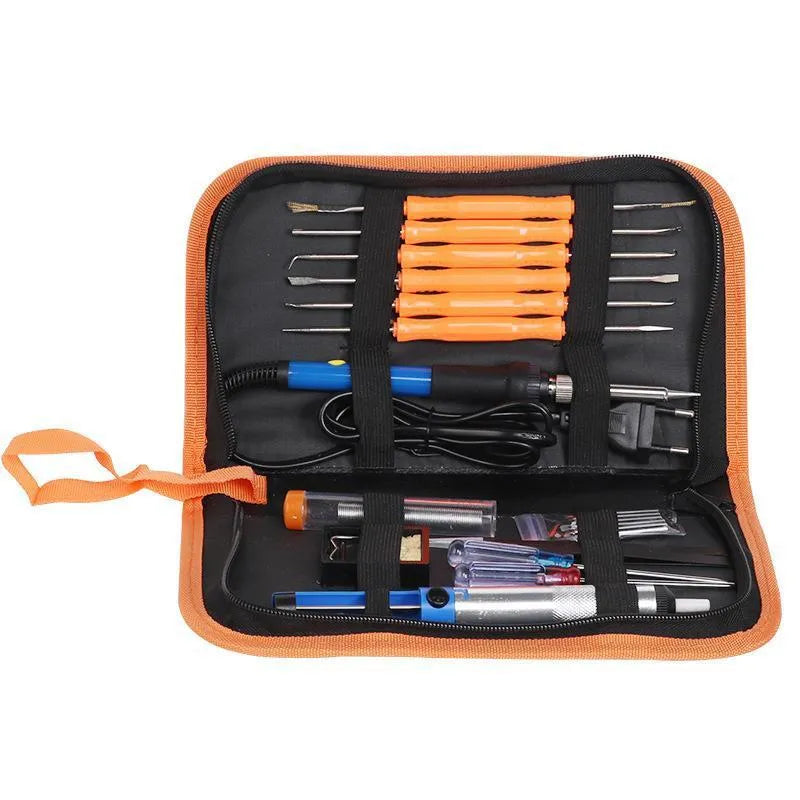 Adjustable temperature soldering iron 60W ceramic core with pointed tip, 110-220V