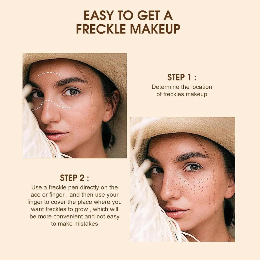 Dark brown waterproof freckle pen for natural-looking facial makeup markings