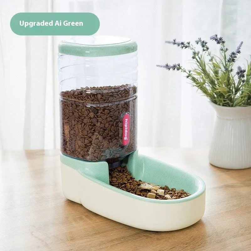 Automatic 3.8 litre pet water fountain for cats and dogs in blue, green, grey, or pink colour.