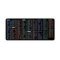 Large office mouse mat with printed calculator and English keyboard shortcut keys on natural rubber base