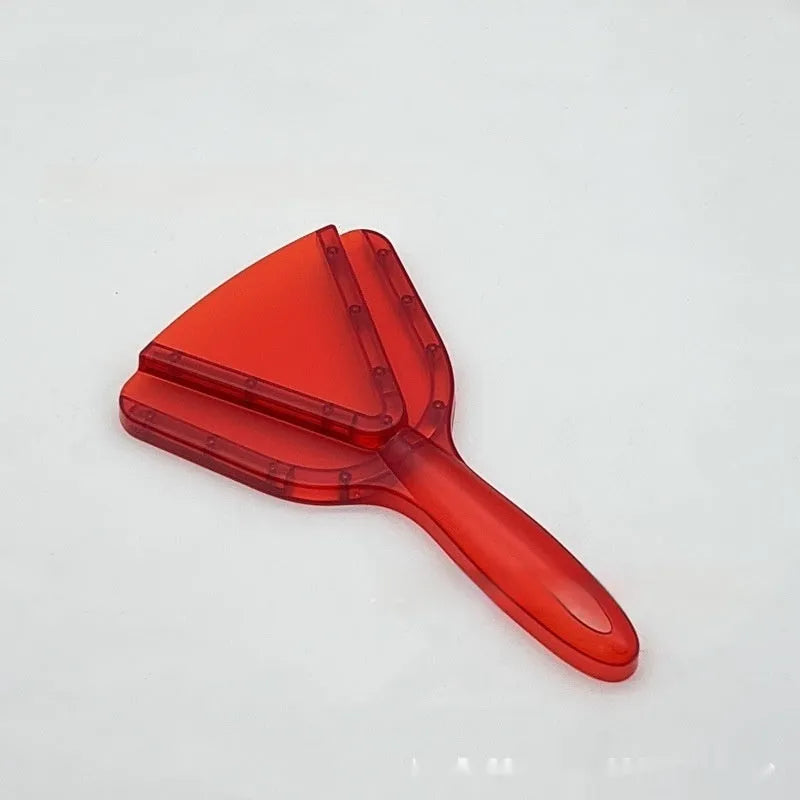 Red ABS plastic can opener and telescopic bottle opener tool on a kitchen counter.