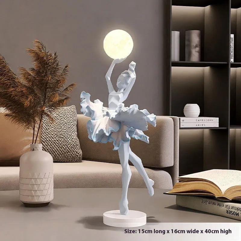 Art girl atmosphere small night lamp ornament in four colours with USB charging