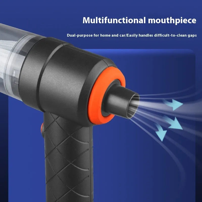 Wireless car vacuum cleaner with suction and blowing dual-use for vehicle interior cleaning