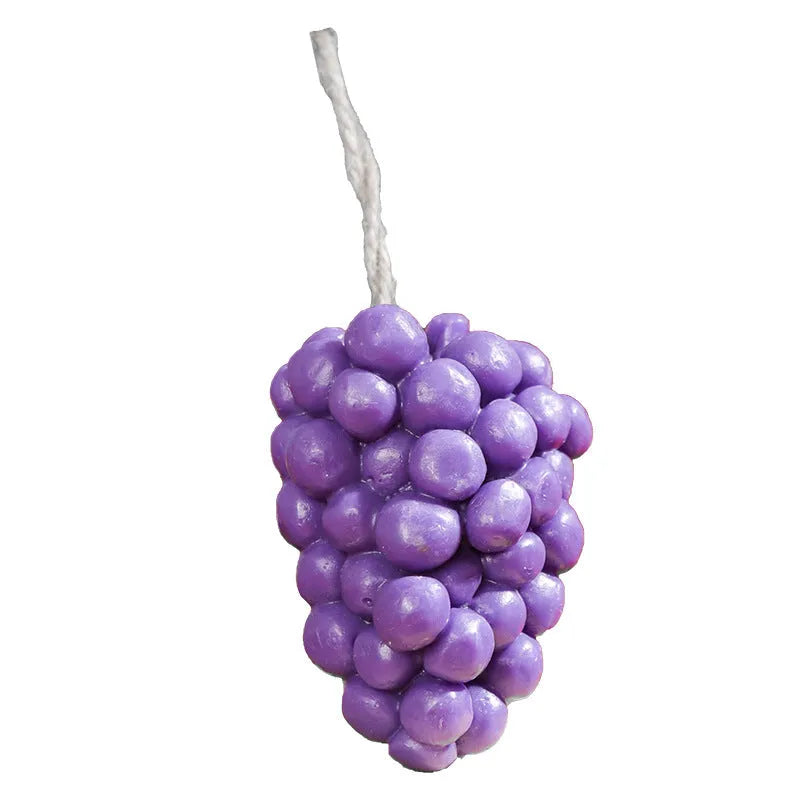Purple and green handmade grape soap bars for bathing