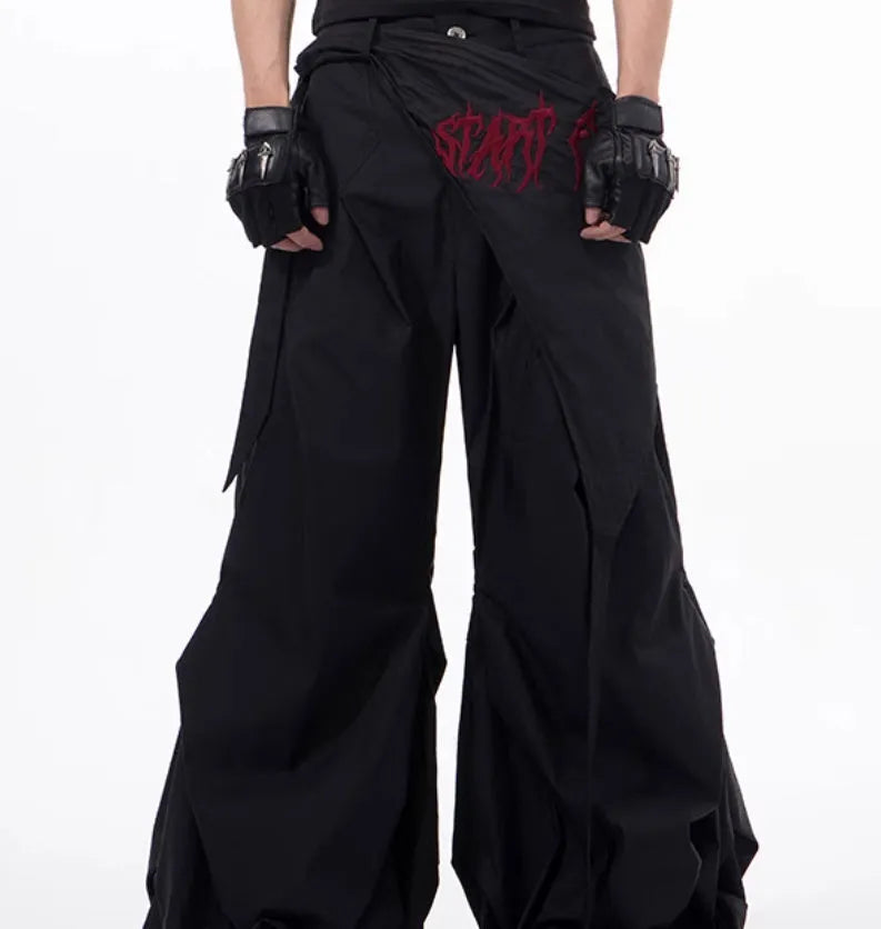 Boys summer wide-leg trousers in Korean style showing black and grey colour options