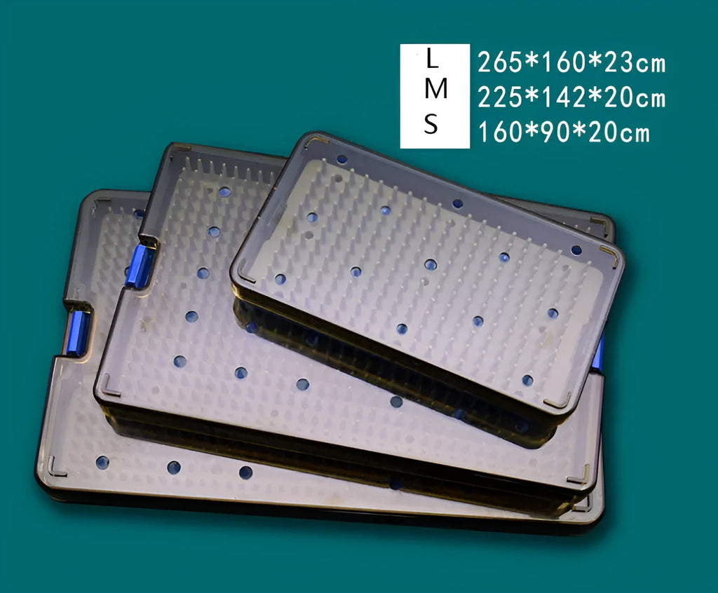 Three silicone disinfection boxes in different sizes (large, medium, small) shown in a single colour for UV sterilisation.