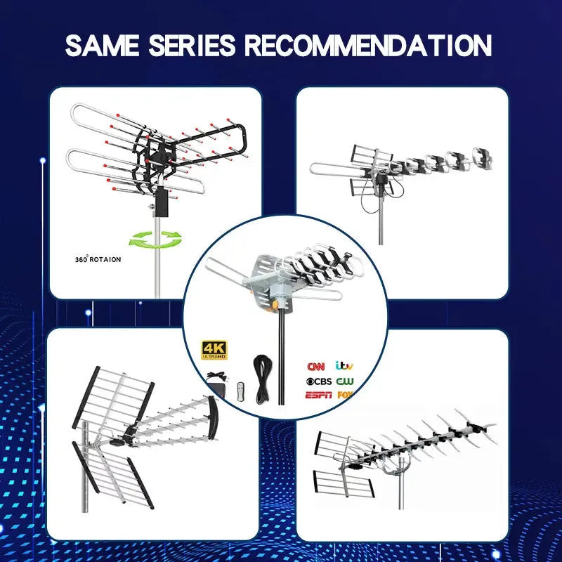 GR-1002 rotatable outdoor digital television antenna for UHF reception.