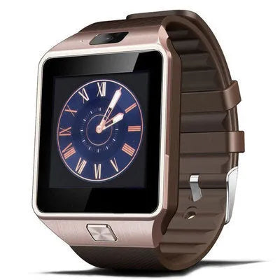 DZ09 sports smart watch with black TPU strap and 1.56-inch touch screen
