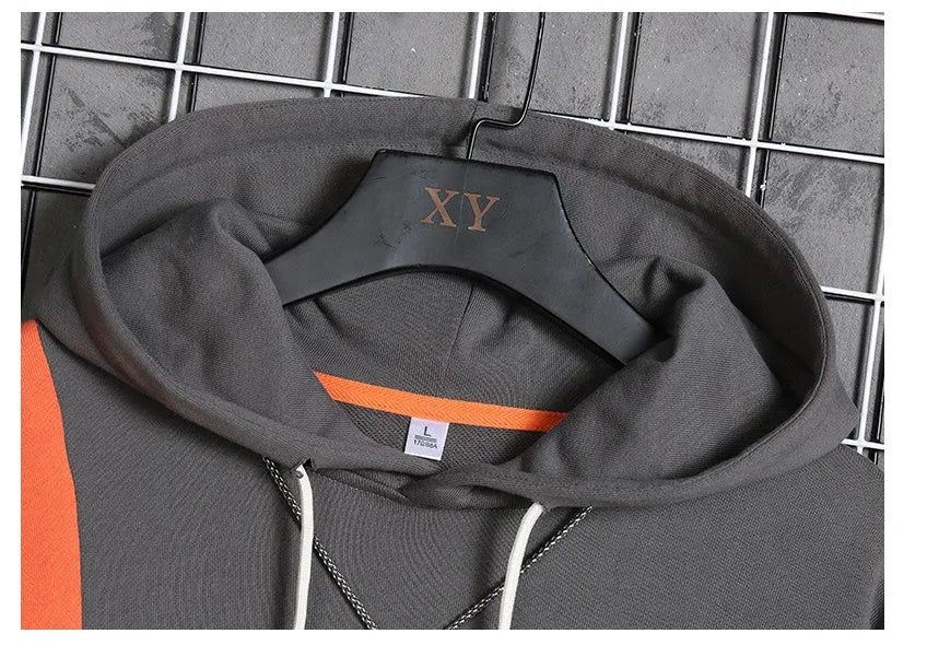 Hip hop alphabet Korean hoodie man long sleeve pullover in polyester fibre