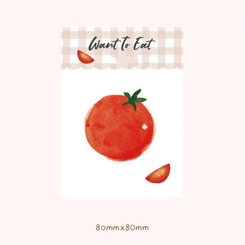 Food-themed bread handbook memo pad with 30 sheets of 80g paper in 85mm x 120mm size