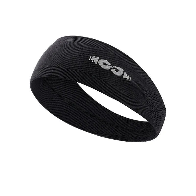 Seamless knitted exercise hair band in black, grey or blue for sports activities