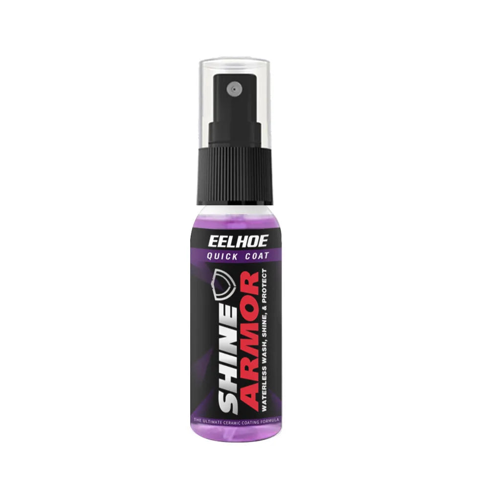 Purple car coating spray bottle with hand spray wax microplated crystal formula for automobile maintenance
