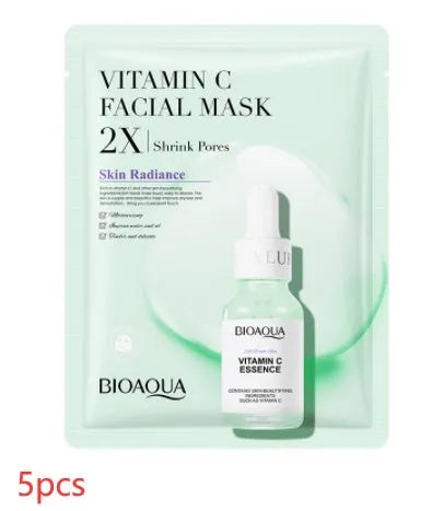 Collagen and hyaluronic acid facial sheet mask in 30g gel format with Vitamin C and Centella Asiatica options