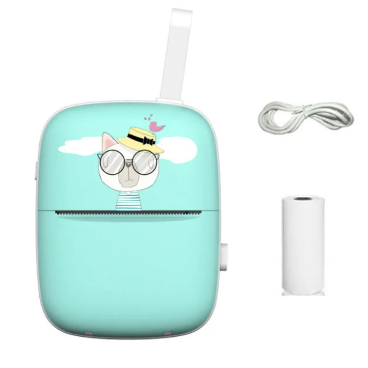 Bluetooth portable printer for wrong questions and labels, 55mm width, 300DPI, blue colour, compact size