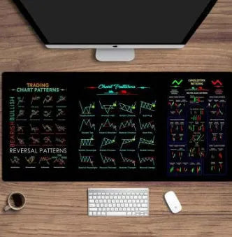 Black rubber mouse pad with stain resistant surface and anti slip base on a desk.