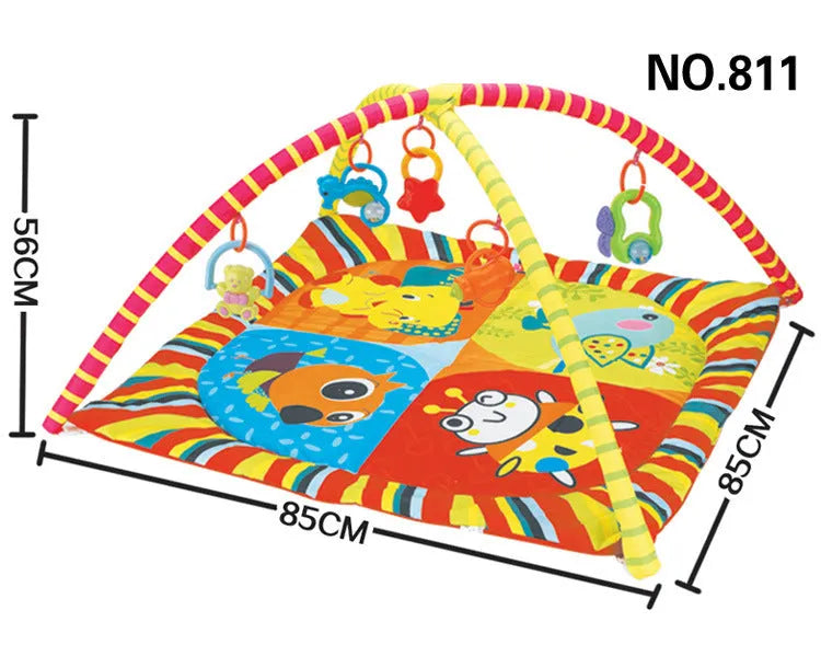 Velvet baby gymnastic blanket with animal designs for teenagers