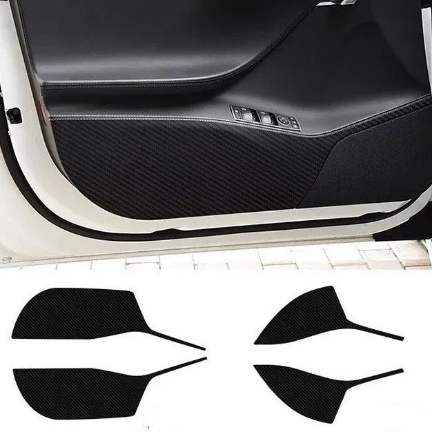 Carbon fibre protective film for Tesla Model S door controls, 4-piece adhesive set