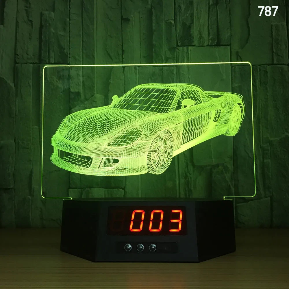 Glowing blue 3D dolphin-shaped LED night light on a table with remote control.