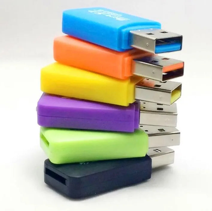 Mini USB TF memory card reader with SD transfer adapter for 16GB cards