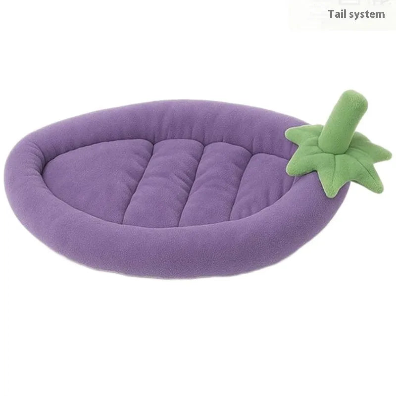 Removable washable dog mat pet bed cover shown in multiple sizes and colours including eggplant purple brown grey orange