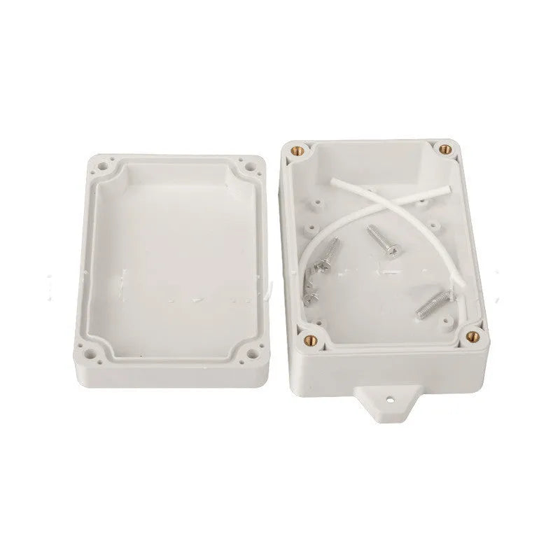 F4B-1 white ABS plastic waterproof instrument enclosure box for electronics.