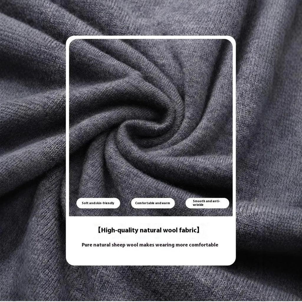 Men's regular fit standard wool pullover sweater in four colour options