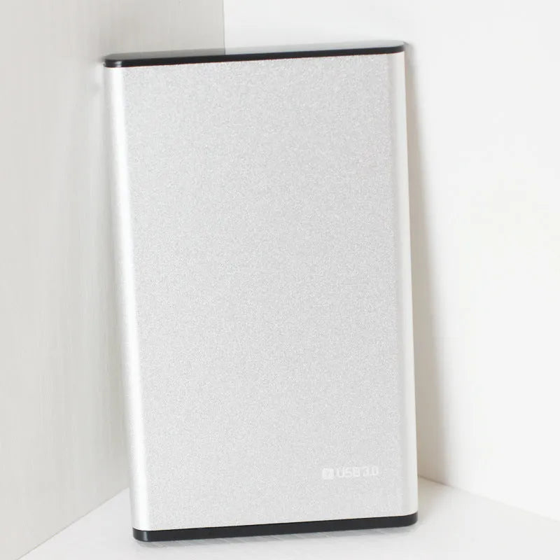 2.5 inch SATA hard drive enclosure in Sandblasted Grey aluminium alloy with USB 3.0 port
