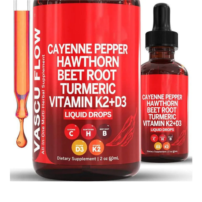 60ml bottle of vitamin D3 K2 hawthorn fruit supplement liquid drops