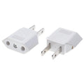 European to American conversion plug all-copper 2-hole adapter in black and white