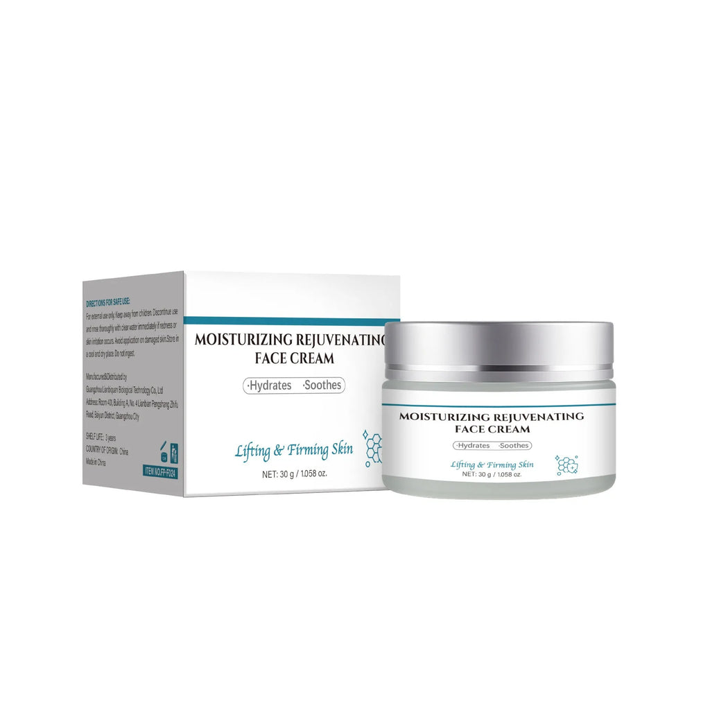 30g jar of anti-aging facial cream for targeting fine lines and wrinkles
