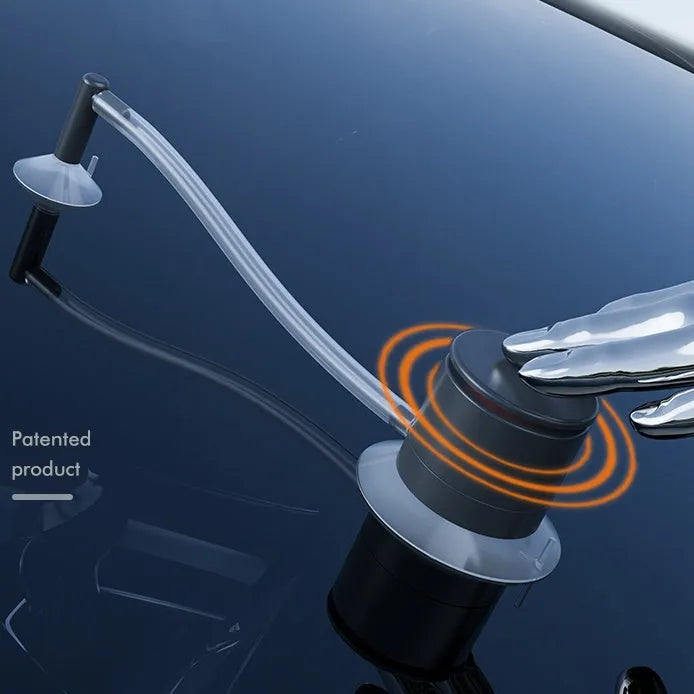 Car windscreen crack repair tool kit with plastic glass corrector for DIY point and crack repairs.