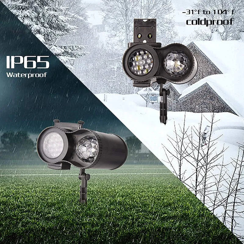 Outdoor waterproof double tube animated watermark light with IP65 rating and LED technology