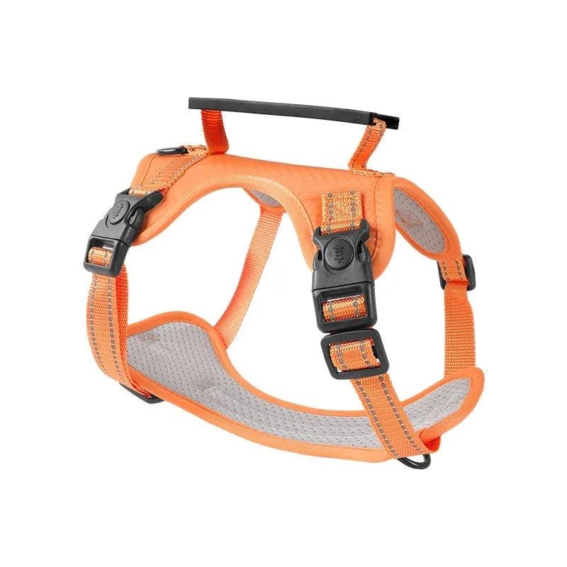 Adjustable dog harness and lead set in multiple colours with chest strap design