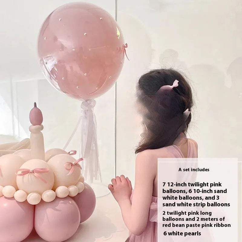 Balloon bouquet DIY decoration set with round shapes for cake centrepieces