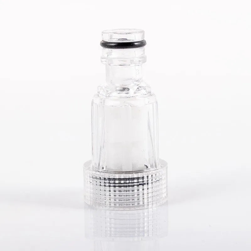 Transparent plastic inlet joint with filter screen for Karcher K2 to K7 pressure washers