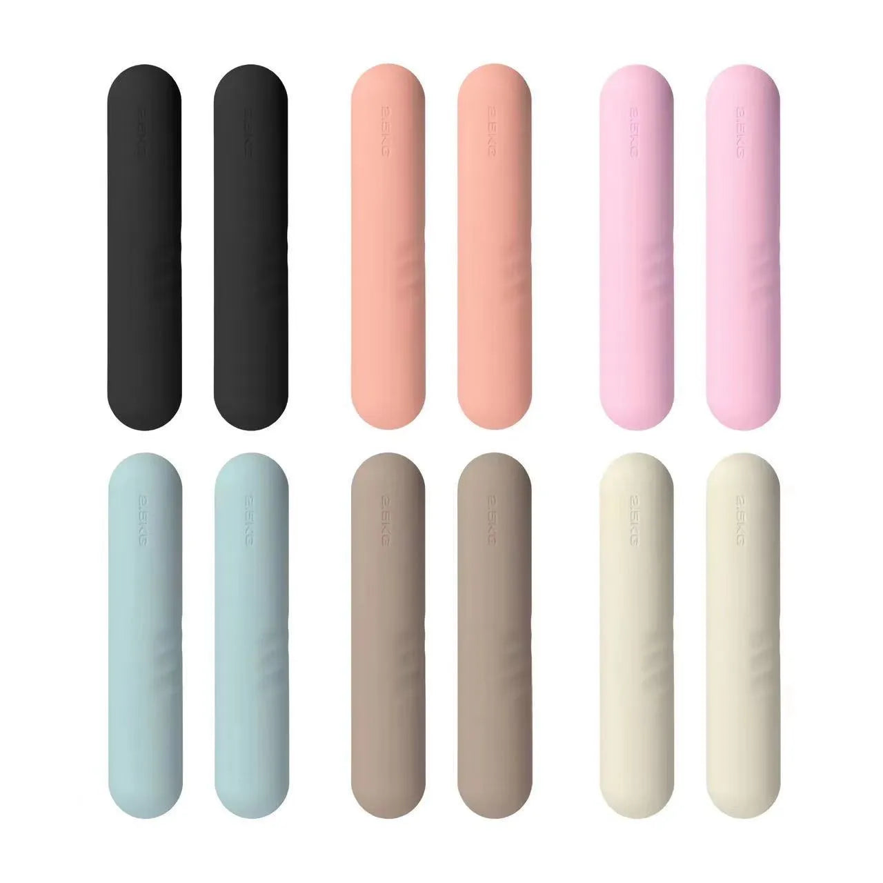 Silicone edging hand-drawn dumbbell stick in various colours and weights for fitness training.