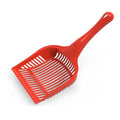 Plastic cat litter scoop in red, yellow or blue colour with small and medium size options