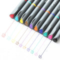 Pack of 10 hook line pens with 0.38mm tips for technical drawing and drafting