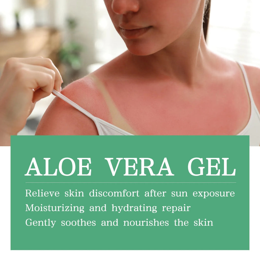 Box containing a tube of tanning cream and a tube of aloe vera gel for after sun care