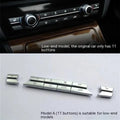 Silver car air conditioning control panel replacement buttons and CD digital button stickers set