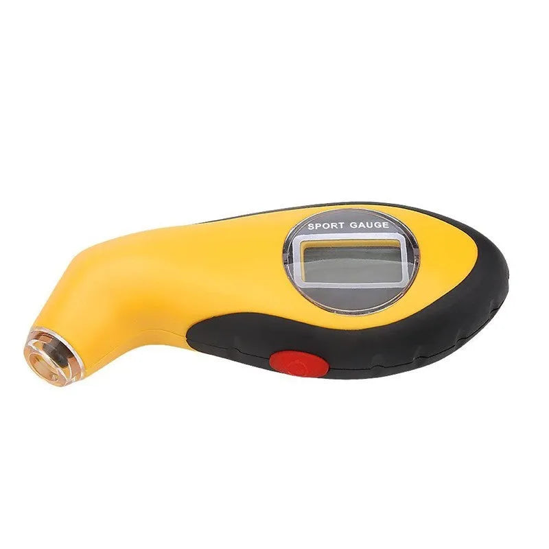 Portable digital tire air pressure gauge with ABS and rubber body for car and motorcycle tyre checks